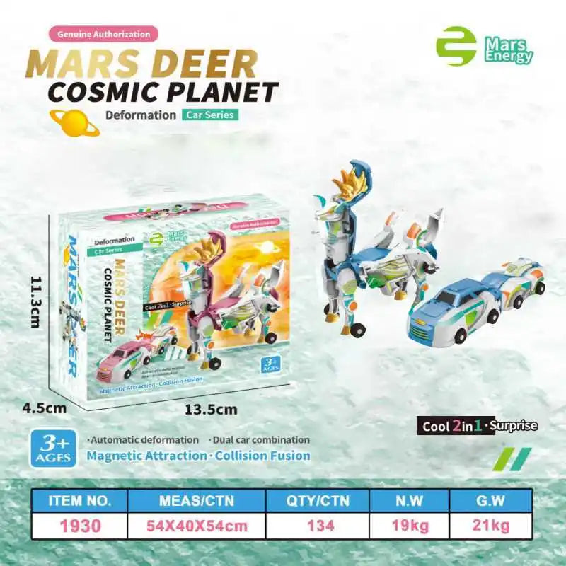 Mars Deer Collision Deformation Car Series 2 in 1 Cars Toys