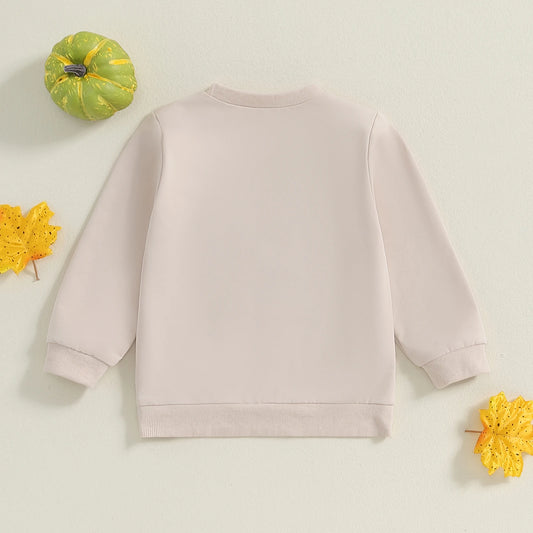 Reynaldo Pumpkin Embroidery Long Sleeve Sweater