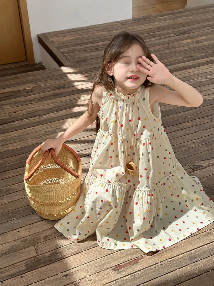 Lyra Polka Dot Skirt for Girls - Humor Bear Fashion Dress