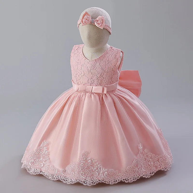 Baby Girl Dress, Little Princess Lace Color-block Baby First Year Old Summer Baby Dress
