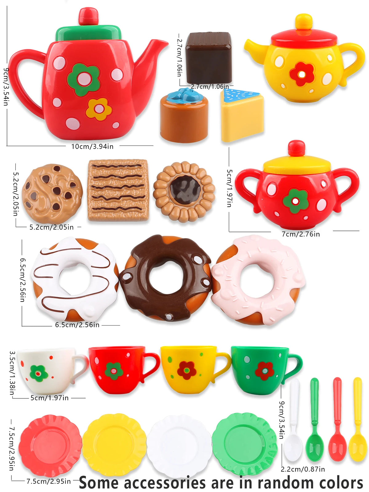 Afternoon Tea Set for Girls Cake Dessert Playhouse Kitchen Toys