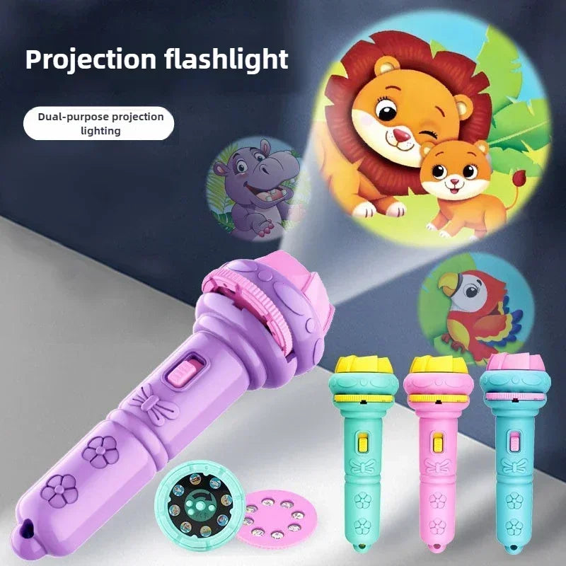 Flashlight Projector Torch Lamp Toy Cute Cartoon Creativity Toy