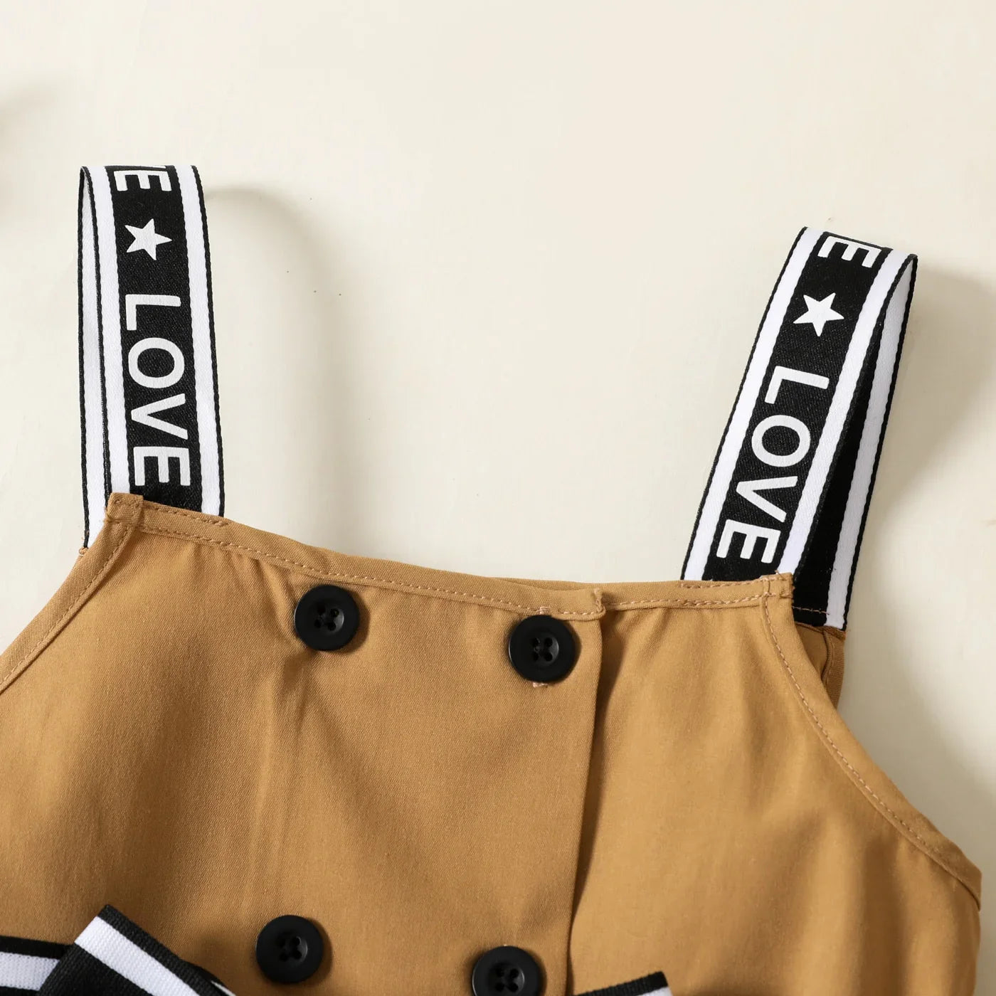 Salomé Girl Letter Print Button Design Belted Strap Dress - GuGuTon baby store - Baby Fashion - Toddlers Outfits - Babies Outfits - Toddler Clothes - Kids Clothing - Newborn Clothes - Newborn Wear - Kids Wear - Trending Clothes - Trending Outfits - Fall Fashion - Winter Fashion - Girls Clothes - Boys Clothes - Babies Wear - Kids Accessories - KidsWear - Summer Clothes - Summer Fashion - Summer Trend - Falls Sweaters - Tops - Bottom - Jeans - Blouse - Dresses - Newborn Dresses - Toys