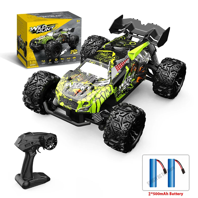 1:20 Off Road RC Car 4WD All Terrain RC Monster Truck, 2.4G High Speed with LED Light, Top Birthday Christmas Gift Toy for Boys