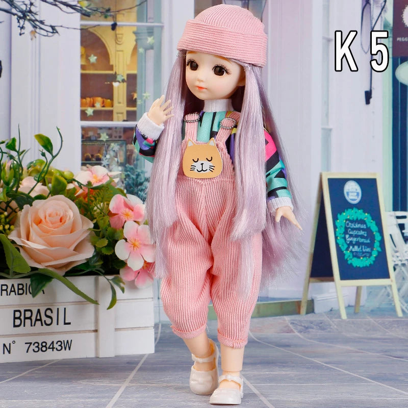 Fashion Cute 1/6 BJD Doll Full Set 30cm Princess Doll Ball Jointed Doll Girl Toy Gift Dolls for Girls Toys for Girls