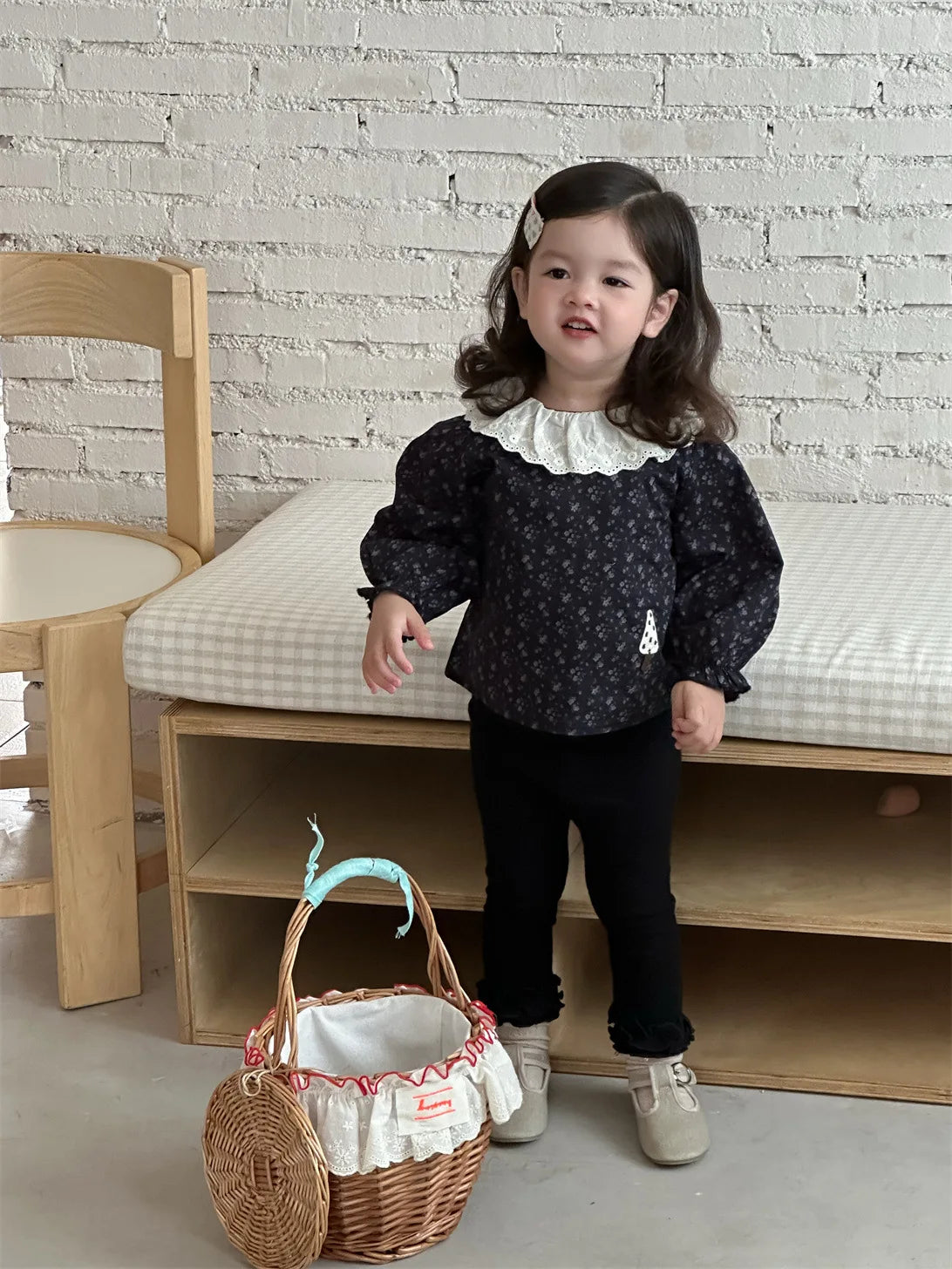 Floral Cotton Princess Top for Girls - Amalia Collection