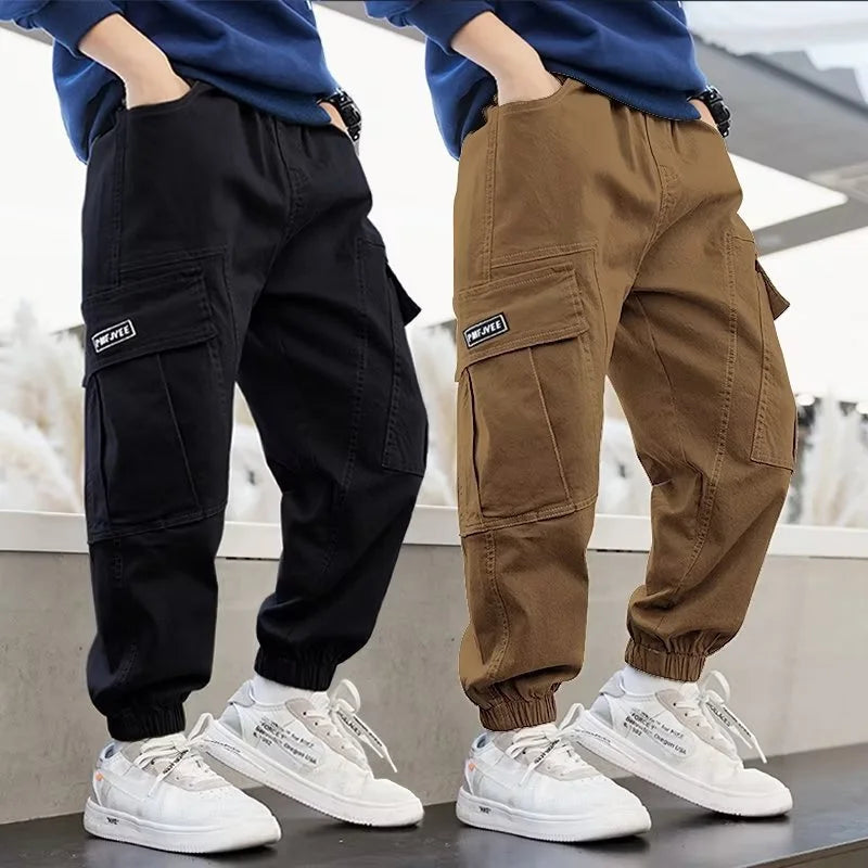 Raúl Straight Trousers Kids Hip Hop Joggers Pants High Waist Vintage