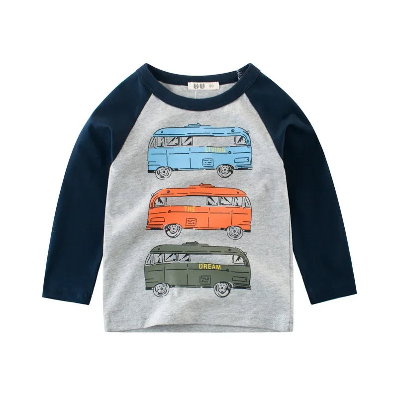 Zahir Cartoon Car Boy's Clothes Long Sleeve Top - GuGuTon baby store - Baby Fashion - Toddlers Outfits - Babies Outfits - Toddler Clothes - Kids Clothing - Newborn Clothes - Newborn Wear - Kids Wear - Trending Clothes - Trending Outfits - Fall Fashion - Winter Fashion - Girls Clothes - Boys Clothes - Babies Wear - Kids Accessories - KidsWear - Summer Clothes - Summer Fashion - Summer Trend - Falls Sweaters - Tops - Bottom - Jeans - Blouse - Dresses - Newborn Dresses - Toys