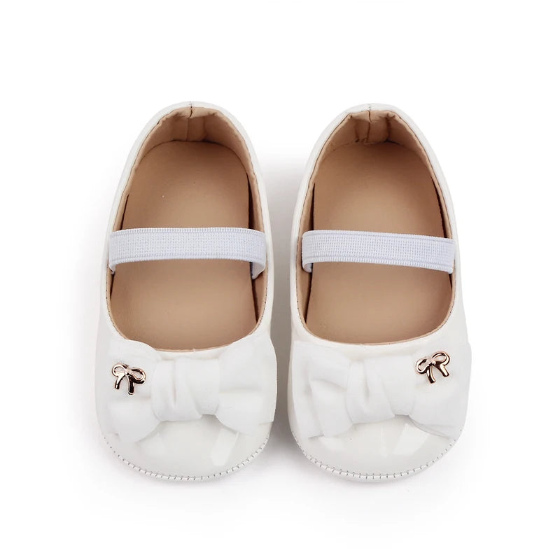 Baby Girl Shoes Cute Bowknot Toe-covered Soft PU Mary Jane Shoes Anti-slip Sole Spring Summer Sandal for 0-6-12m Baby Girl 2023