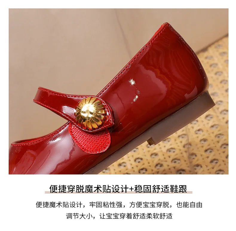 Girl Princess Shoes Spring Fashion Mary Jane Dress Dance Baby Kid Sandals Ballet Brand Soft Sole Red Flats Girls' Shoe Kids Shoe