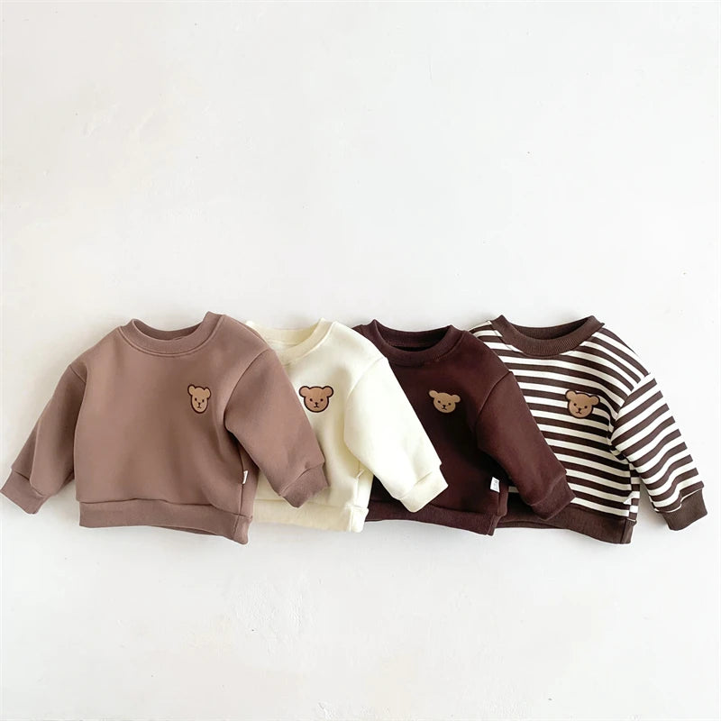 Yael Cartoon Stripe Long Sleeves Warm Sweater