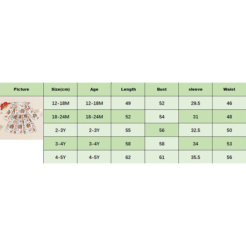 Lioraitiin Kids Girl A-Line Christmas Dress for Toddlers