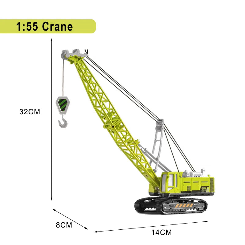 Engineering Vehicle Toys for Boys Alloy+Plastic Tractor Excavator Bulldozer Crane Truck Model Diecast Children Collection Gifts