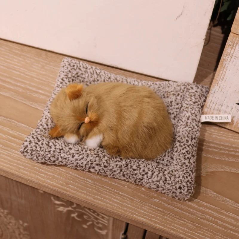 Interactive Meowing Kitten Plush with Press-to-Meow Sound, Realistic Cat
