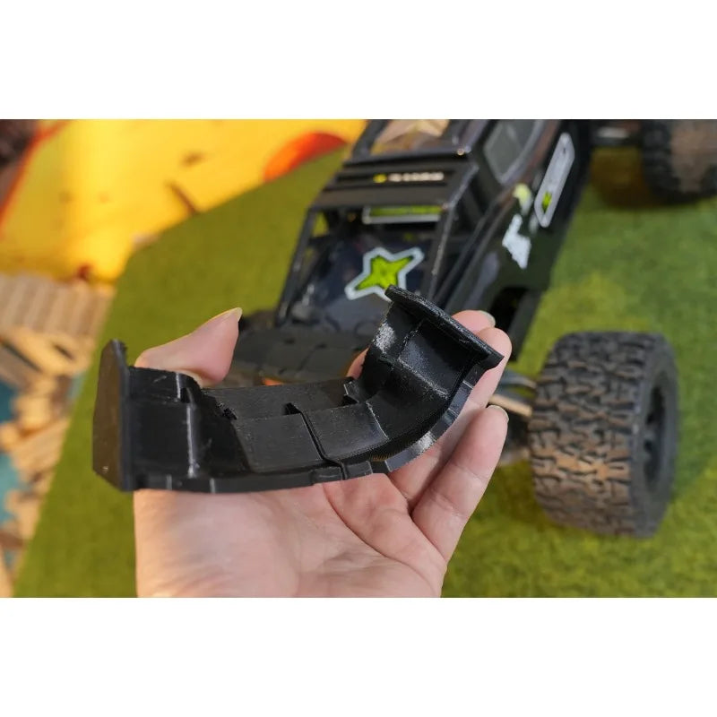 RLAARLO Omni Terminator 1/10 RC Monster Truck Roll Cage & Wing Spoiler, Soft TPU Body Protection No-Drill Upgrade OP Parts