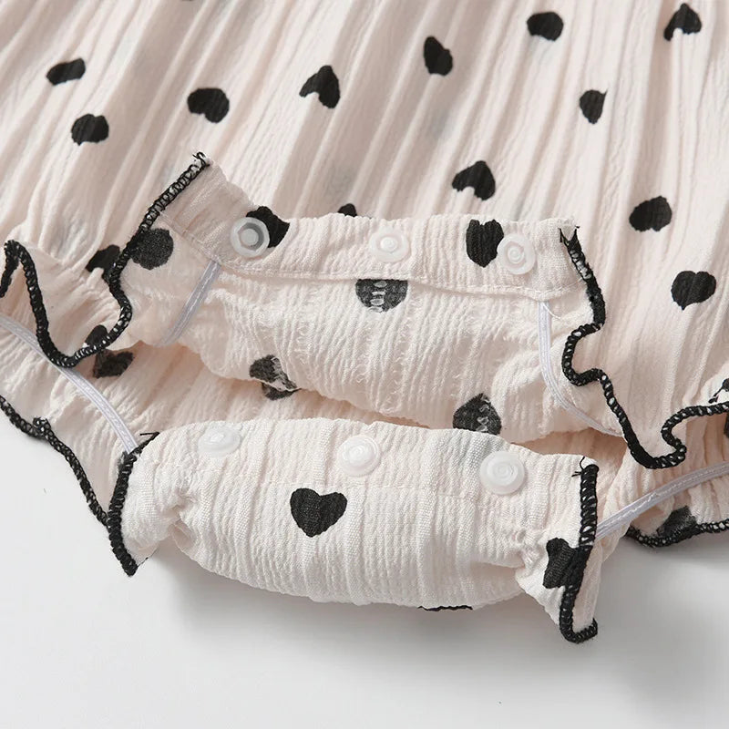 Polka Dot Ruffle Romper Set