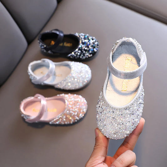 Girl's Princess Shoes Summer Glimmer Round Toe Party Dance Flat Shoe