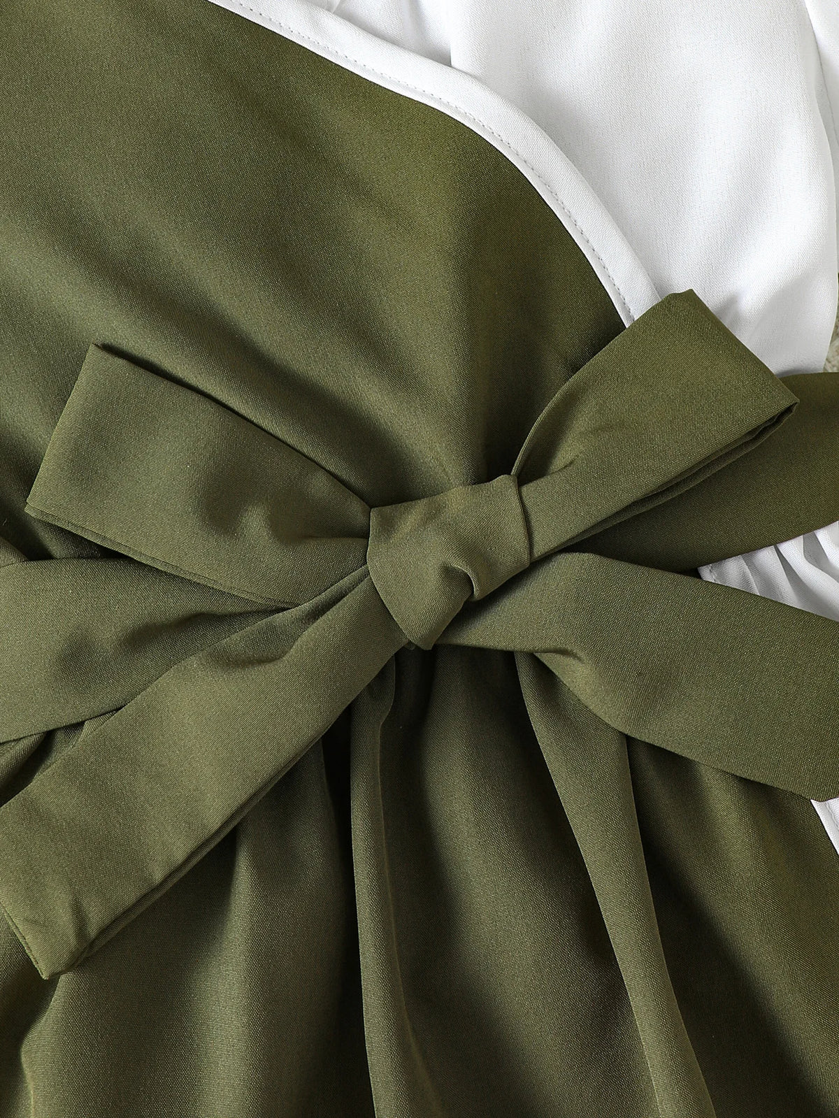 Baby Girl Dress Stylish Unique Design Puff Sleeve V‑Neck Bow Belt Summer Princess Party Dress For 4-7 Years Kid Girls Clothing