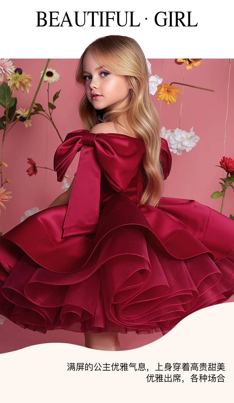 Girls' Christmas Dress, Birthday Party Dress, Important Holiday Ball Gown, Flower Girl Dress
