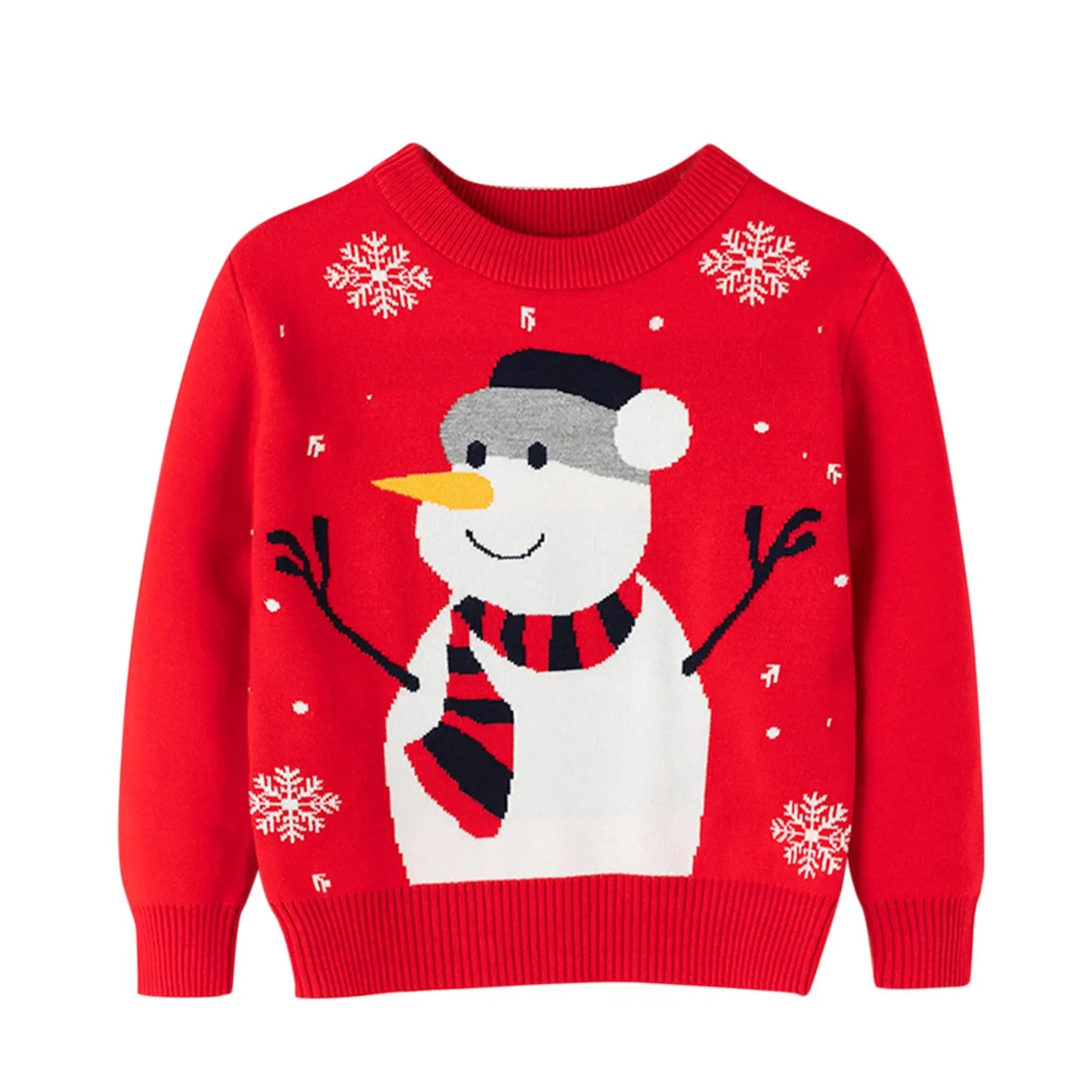 Enzo Christmas Cartoon Snowman Prints Sweaters