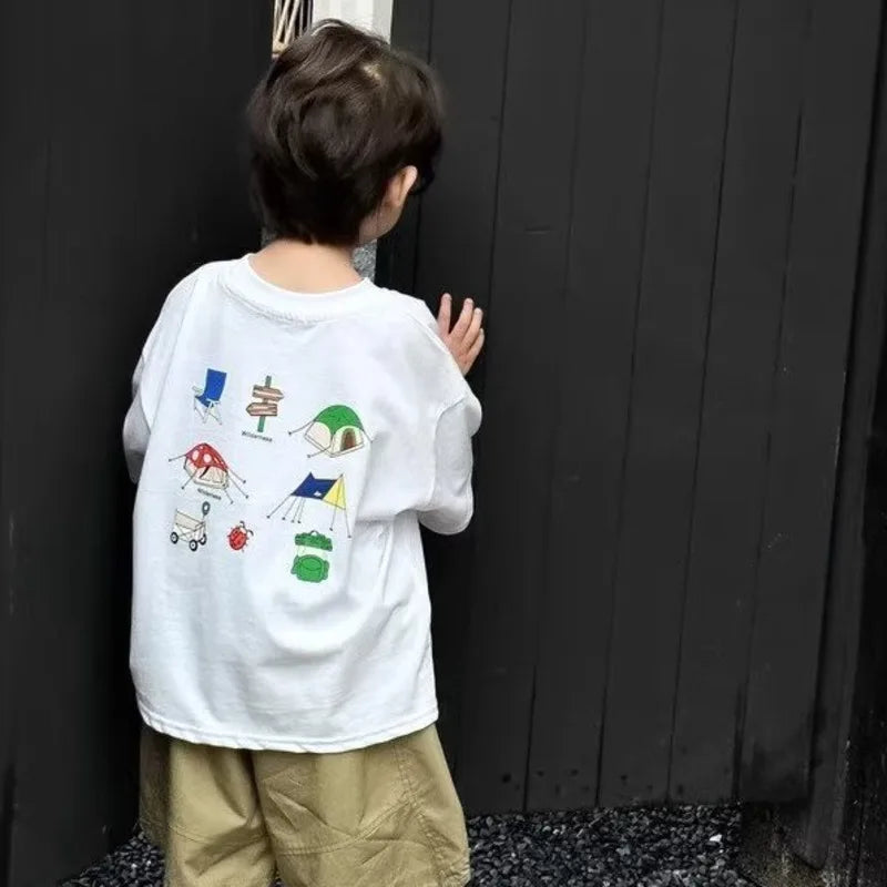 David Short Sleeve T-shirt Round Neck Top - GuGuTon baby store - Baby Fashion - Toddlers Outfits - Babies Outfits - Toddler Clothes - Kids Clothing - Newborn Clothes - Newborn Wear - Kids Wear - Trending Clothes - Trending Outfits - Fall Fashion - Winter Fashion - Girls Clothes - Boys Clothes - Babies Wear - Kids Accessories - KidsWear - Summer Clothes - Summer Fashion - Summer Trend - Falls Sweaters - Tops - Bottom - Jeans - Blouse - Dresses - Newborn Dresses - Toys