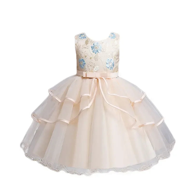 Fashion Prom Flower Girl Dresses Summer Kids Dresses 2-10 Years