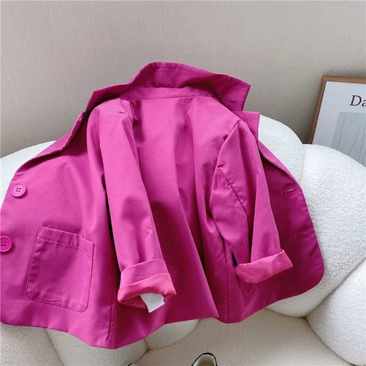 Rossauli Fashion Girl Jacket Solid Color Spring Autumn