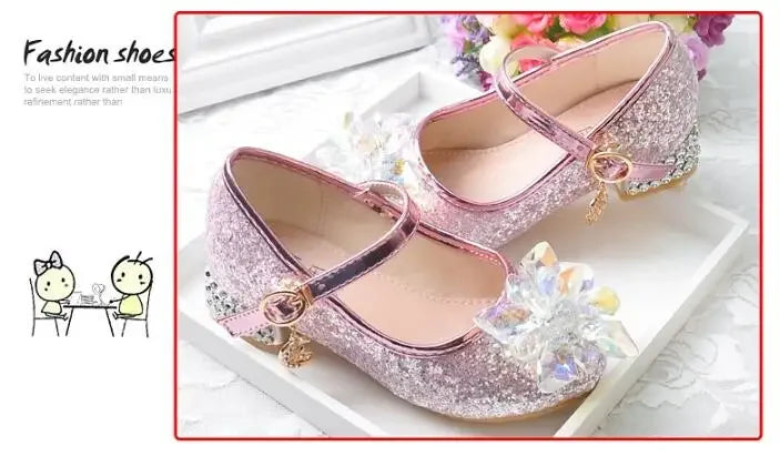 Flower Children's Shoes Beach Princess Girl Shoes For Kids Glitter Wedding Party Shoes
