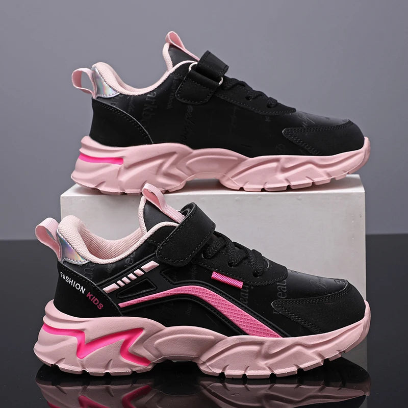 Girls Sneakers Fashion Non-Slip Casual Flat Running Shoes for Student's