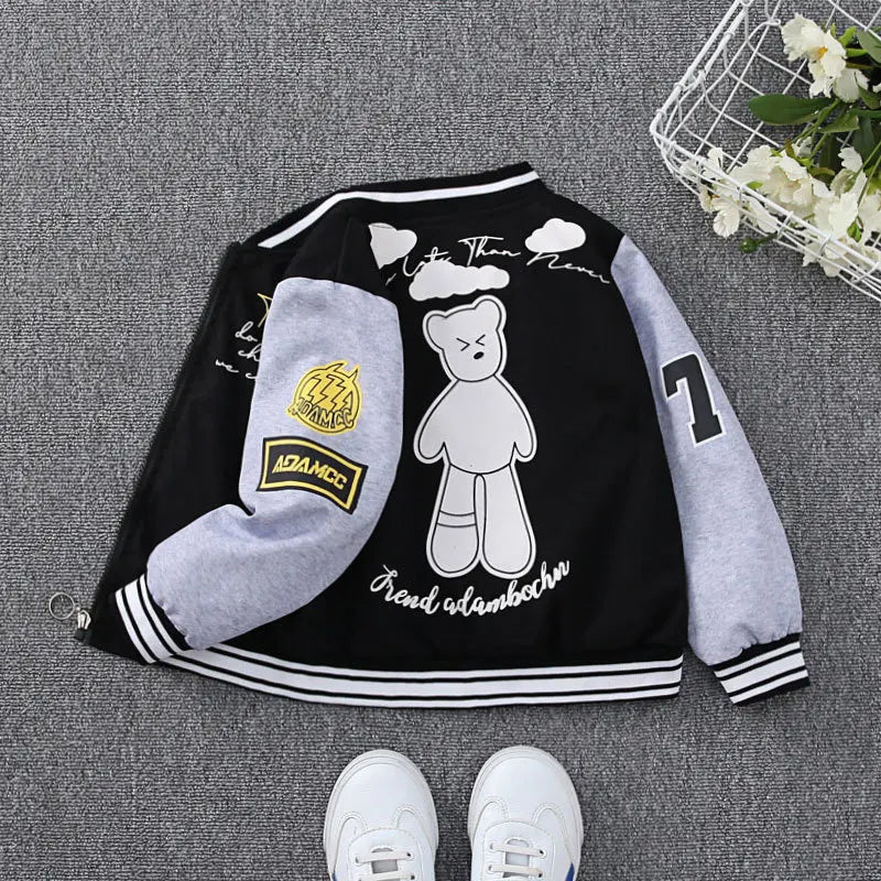 Raymond Letter Striped Baseball Uniform Sweater