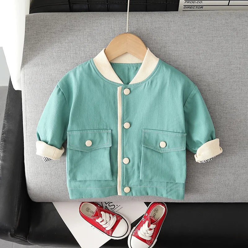 Manuela Spring casual Jacket coats for baby girls solid colors