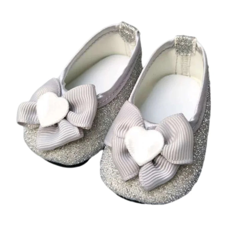 Baby Doll Shoes for 43cm Born Baby Doll Single Shoes Fits for 18" Girl Doll Sequin Shoes Accessories