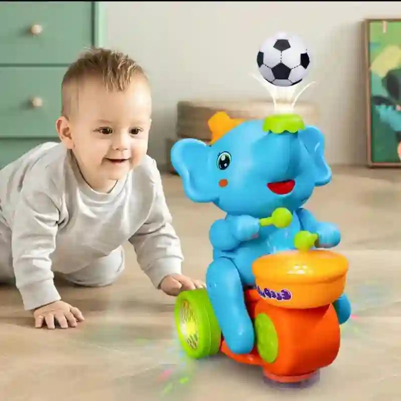 Baby Crawling Toy - Electronic Walking Elephant Drummer
