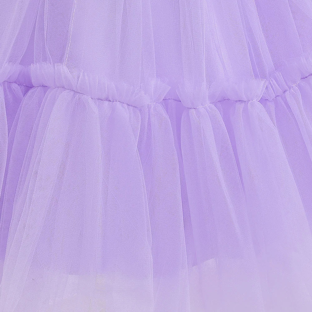 Summer Baptism Bridesmaids Party Baby Girls Dresses Tulle Trailing Wedding Birthday Princess Dress