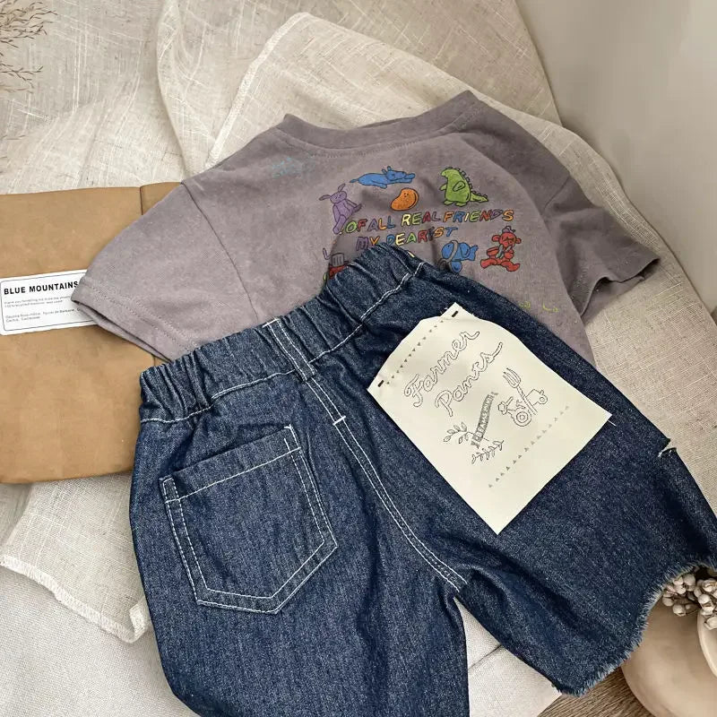 Fernando Short Sleeve Printing Tees - GuGuTon baby store - Baby Fashion - Toddlers Outfits - Babies Outfits - Toddler Clothes - Kids Clothing - Newborn Clothes - Newborn Wear - Kids Wear - Trending Clothes - Trending Outfits - Fall Fashion - Winter Fashion - Girls Clothes - Boys Clothes - Babies Wear - Kids Accessories - KidsWear - Summer Clothes - Summer Fashion - Summer Trend - Falls Sweaters - Tops - Bottom - Jeans - Blouse - Dresses - Newborn Dresses - Toys