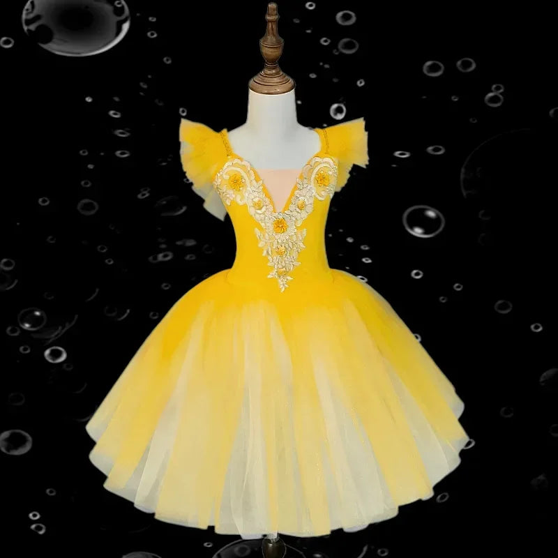 Norma Summer Ballet Dress for Girls - Kids Dance Tutu Outfit