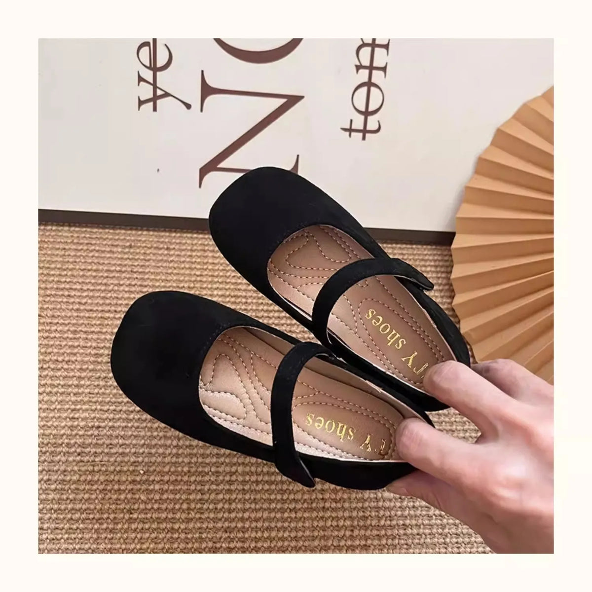 Spring Suede Mary Jane Shoes for Girls Vintage French Style Children Flat Shoe Easy Wear Adjustable Strap Children Shoes 23-35