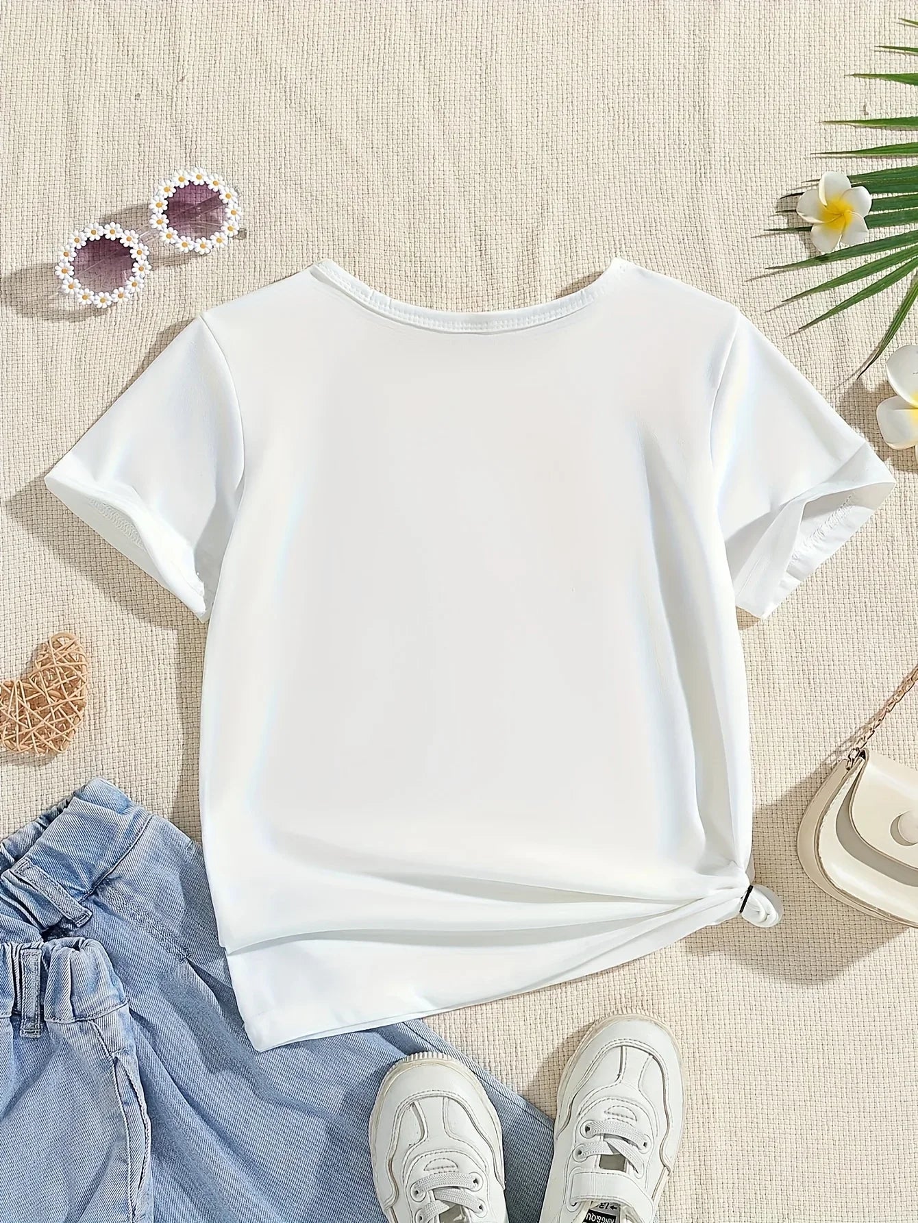 Tatiana Casual Rainbow Printed Short Sleeve Top