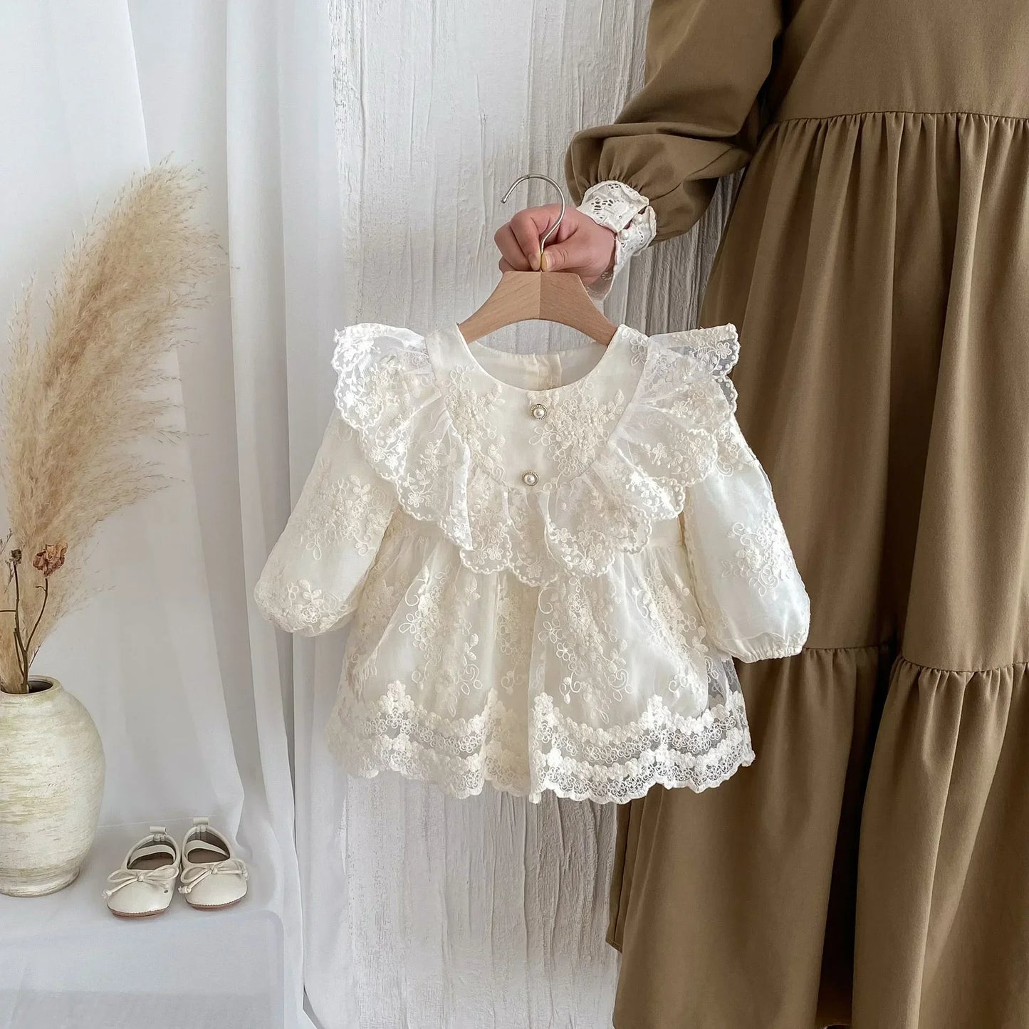Navy Baby Girl Romper Dress - Korean Style