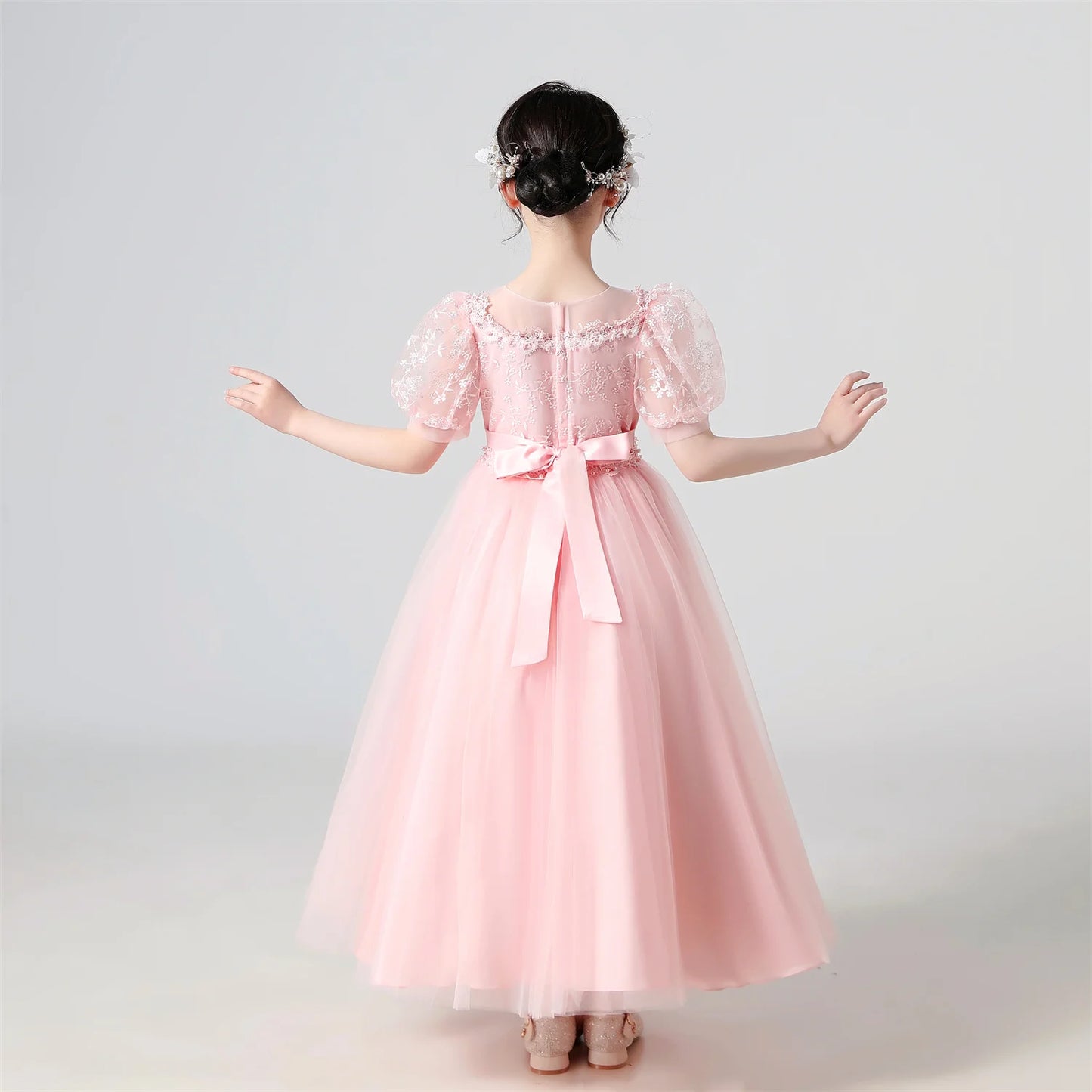 Baby Girls Party Dresses Elegant Kids Wedding Prom Gown Flower
