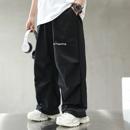 Manuel Casual Sports Style Loose Wide Straight Pants Children