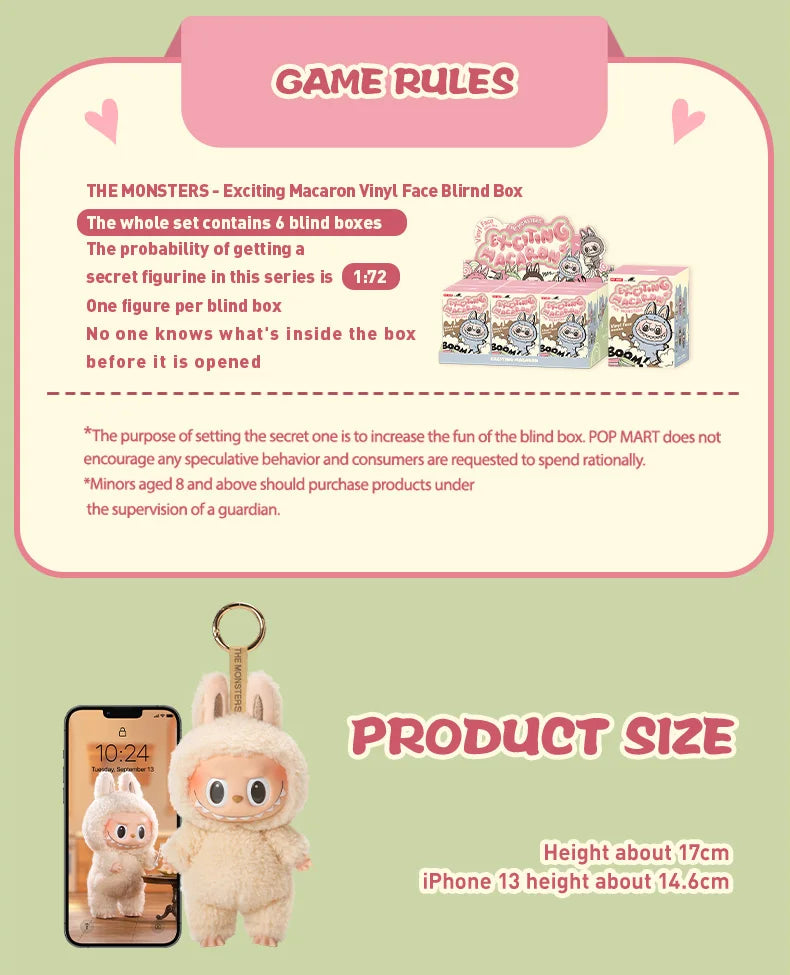 POP MART Sweet Macaron Box: LABUB 1.0 Official