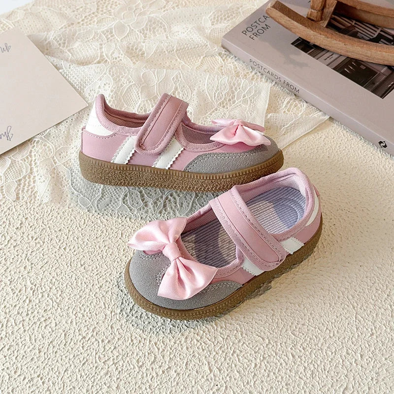 Girls Summer Sandals Cute Bowknot Children Shoes Soft Sole Toddler Beach Sandals Kids Casual Closed Toe Flats Outdoor Sneakers