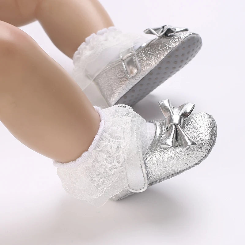 Baby Girls Shoes 0-18 Months First Walkers Soft Sole Spring Autumn Cute Bow Princess Shoes