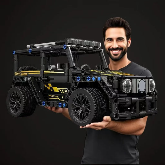 1630 Black Car Building Blocks, Suitable as Birthday/Christmas/Halloween/Thanksgiving/New Year/Party Gifts.