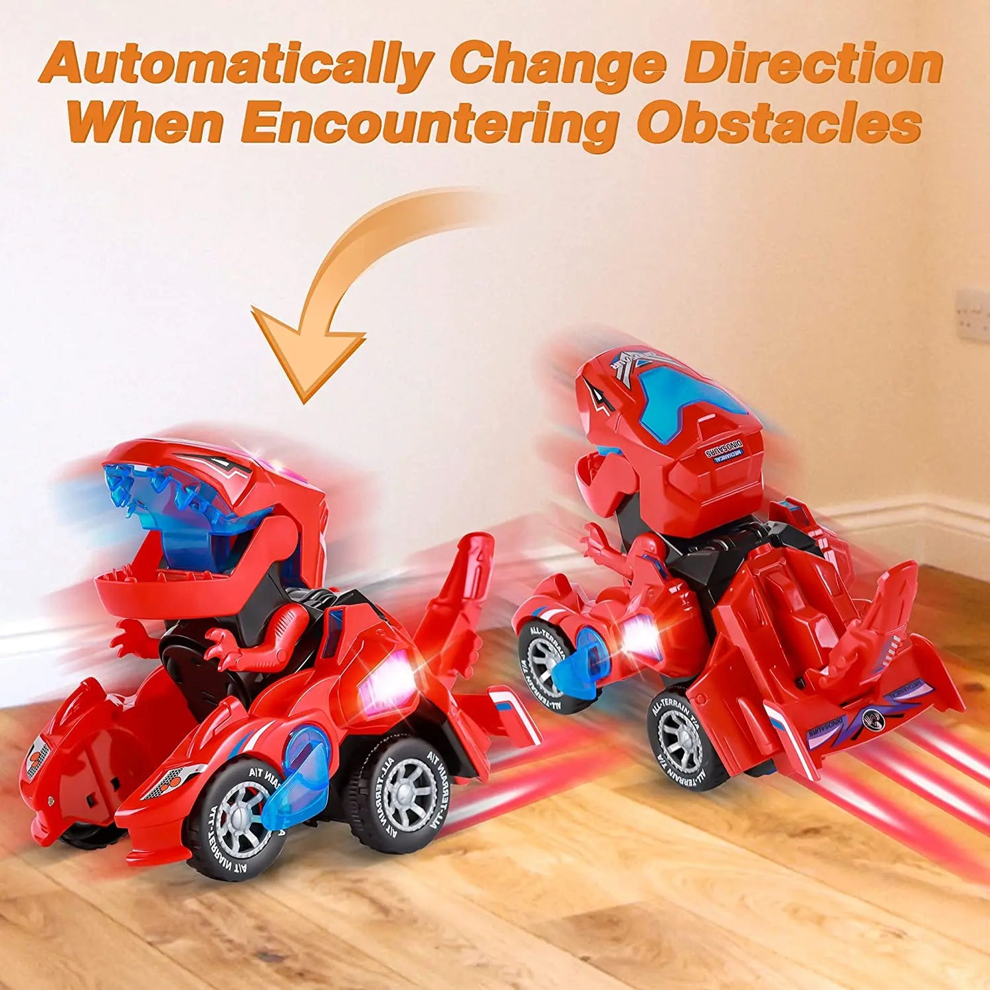 Transforming Dinosaur Car Toy for Kids 4-6 Years