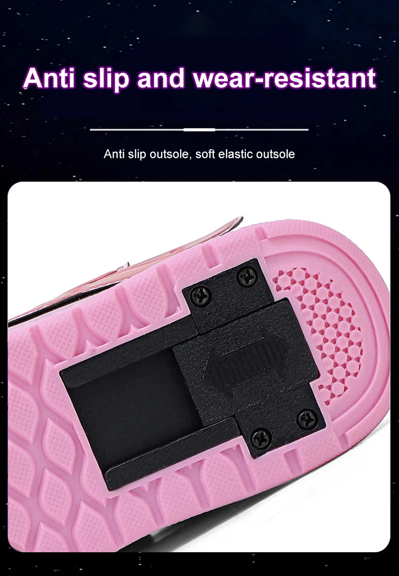 Dual-Use Sneakers Roller Shoes for Kids