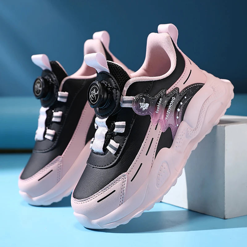 Autumn Winter Kids Anti-Skid Leather Sneakers