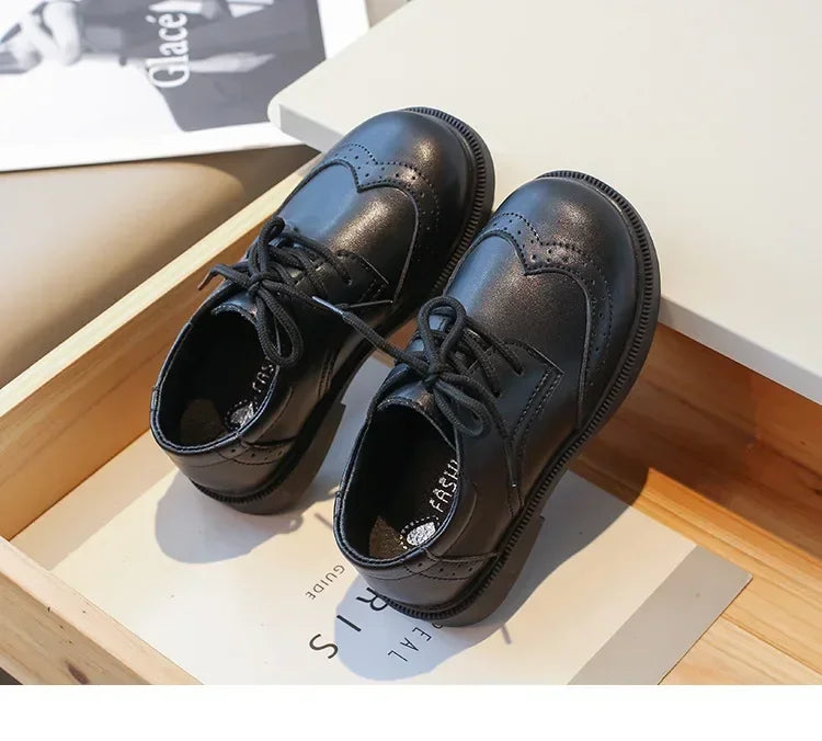 School Student Shoes for Boys Kid Spring Autumn Block New Black Boy Girl Loafer Soft Sole Kid Flats