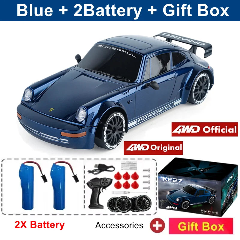 4WD Drift Racing RC Car with LED Light High Speed 2.4G Radio Remote Control 4x4 Race Sports Cars for Kids Toy Gift